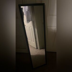 Sleek Black Framed Wall Mirror